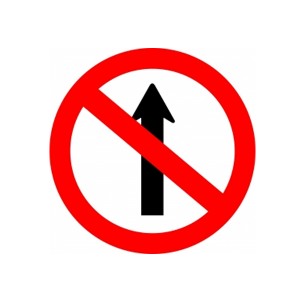 Placa Proibido Seguir em Frente Ps466 - Encartale 