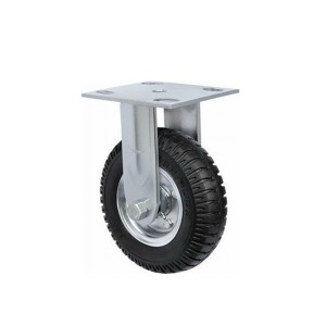 Rodízio 8 Pol. Pneu Câmara Rolete Placa Fixa - Schioppa