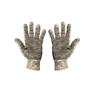 Luva Tricotada 4 Fios Mesclada Algodão/Poliester Bege 