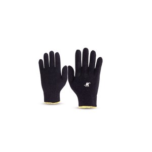 Luva em Algodão Tricotada Preta - Tamanho M - Kalipso