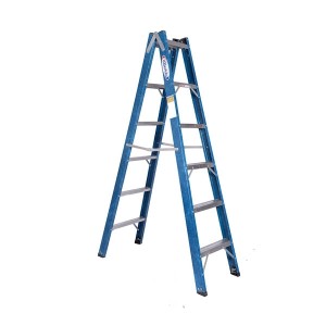 Escada Tesoura Fibra de Vidro Dupla 7 Degraus Premium - TAFDP7 - W Bertolo